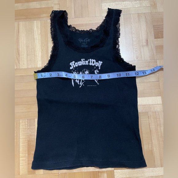 Brandy Melville John Galt Black Lace Trim Tank Top - Picture 3 of 5